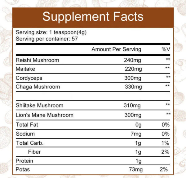 ⁦Green People Instant Organic Lions Mane Mushroom Coffee Powder 226g Brain & Memory Hericium Erinaceus⁩ - الصورة ⁦6⁩