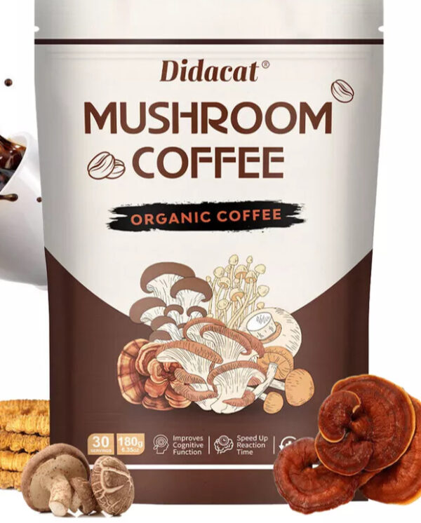 Didacat 2024 New Mushroom Coffee Organic Coffee 30 Servings in one Pack