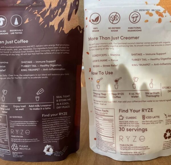 ryze mushroom coffee and ryze functional coconut mcreamer - Image 3