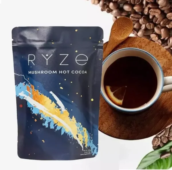 Brand New Organic Ryze Mushroom Hot Cocoa Coffee Bag - 20 Servings, Fast Free