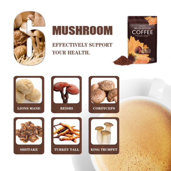 Xemenry Mushroom Coffee 30 Servings - Organic Coffee Supplement - Boost Energy, Focus - Image 2