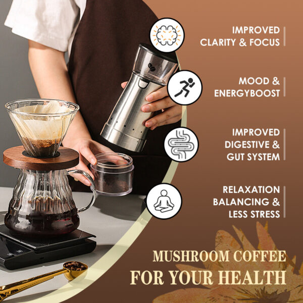 Xemenry Mushroom Coffee 30 Servings - Organic Coffee Supplement - Boost Energy, Focus - Image 3